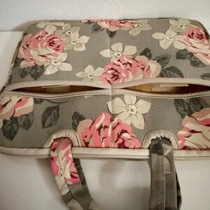 Kayond Floral 13" Floral Rose Print Gray Pink Laptop Bag
